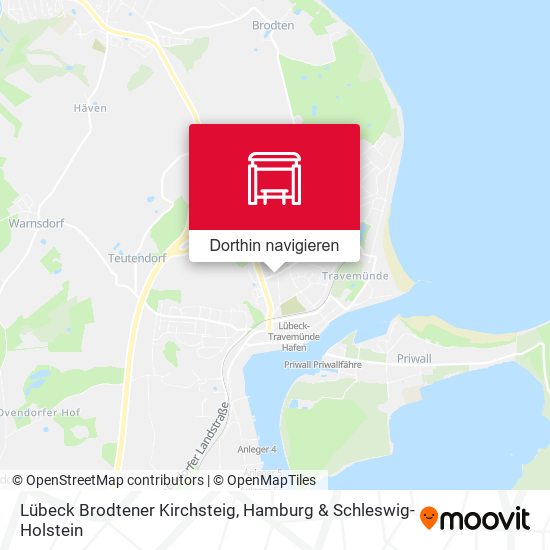 Lübeck Brodtener Kirchsteig Karte