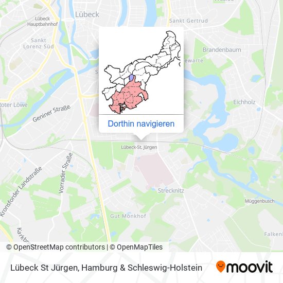 Lübeck St Jürgen Karte