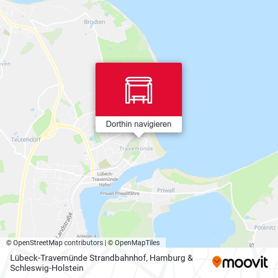 Lübeck-Travemünde Strandbahnhof Karte