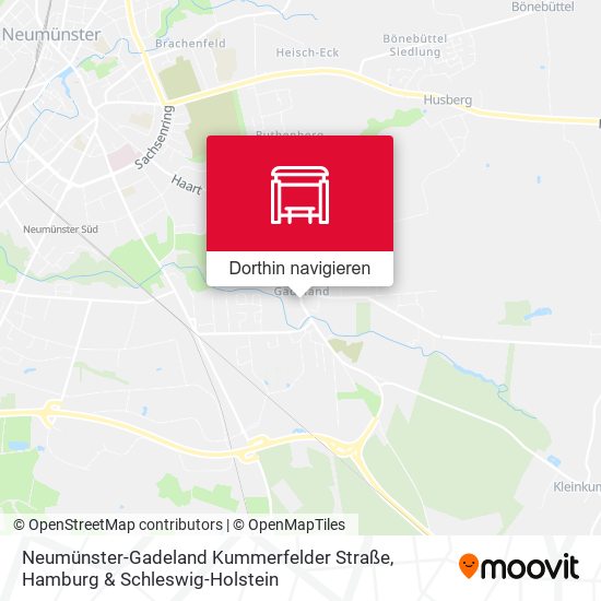 Neumünster-Gadeland Kummerfelder Straße Karte