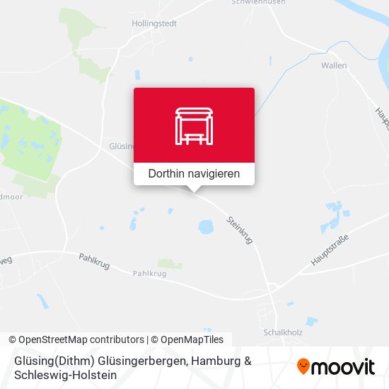 Glüsing(Dithm) Glüsingerbergen Karte