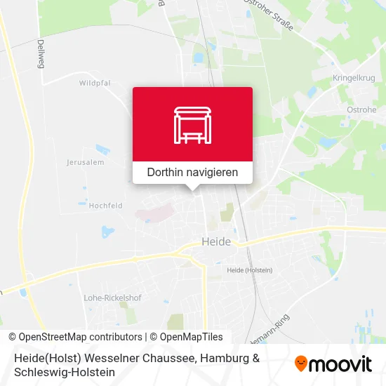 Heide(Holst) Wesselner Chaussee Karte