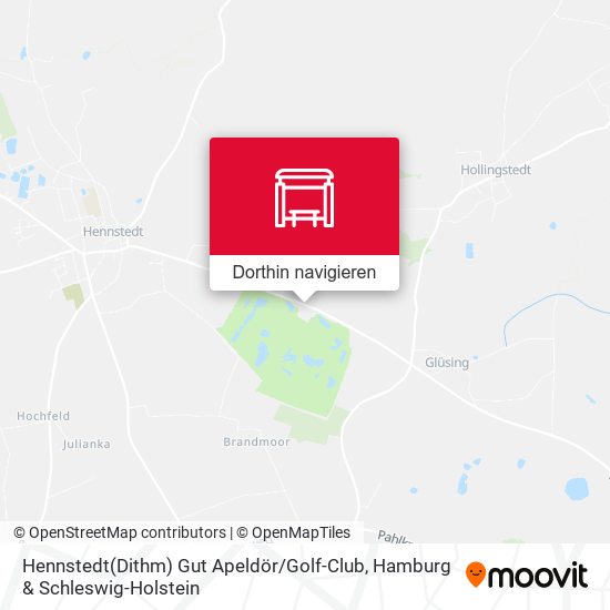 Hennstedt(Dithm) Gut Apeldör / Golf-Club Karte
