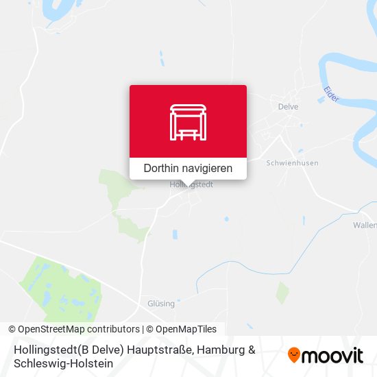 Hollingstedt(B Delve) Hauptstraße Karte