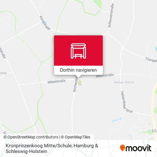 Kronprinzenkoog Mitte/Schule Karte