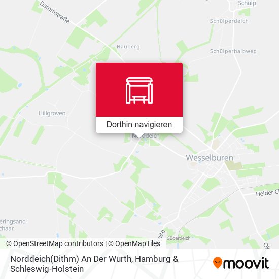 Norddeich(Dithm) An Der Wurth Karte