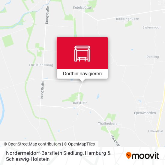 Nordermeldorf-Barsfleth Siedlung Karte