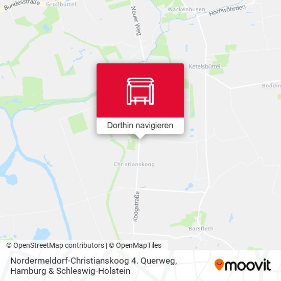 Nordermeldorf-Christianskoog 4. Querweg Karte