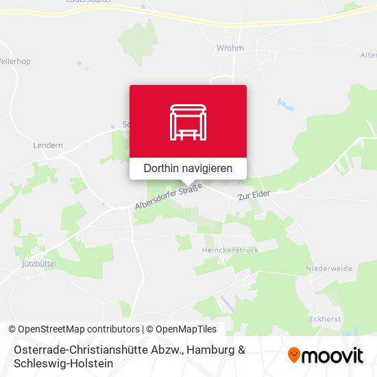 Osterrade-Christianshütte Abzw. Karte