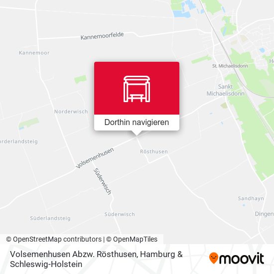 Volsemenhusen Abzw. Rösthusen Karte