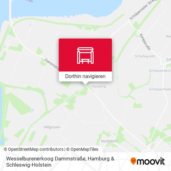 Wesselburenerkoog Dammstraße Karte