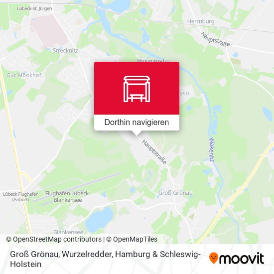 Groß Grönau, Wurzelredder Karte