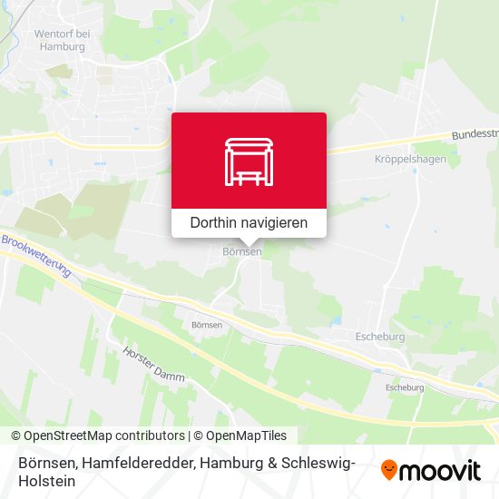 Börnsen, Hamfelderedder Karte
