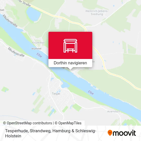 Tesperhude, Strandweg Karte