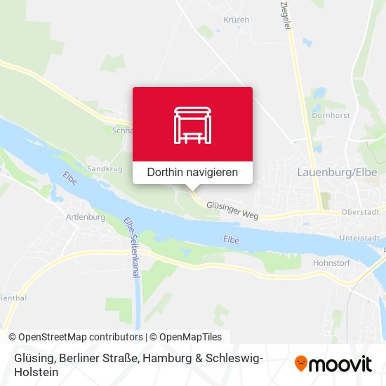 Glüsing, Berliner Straße Karte