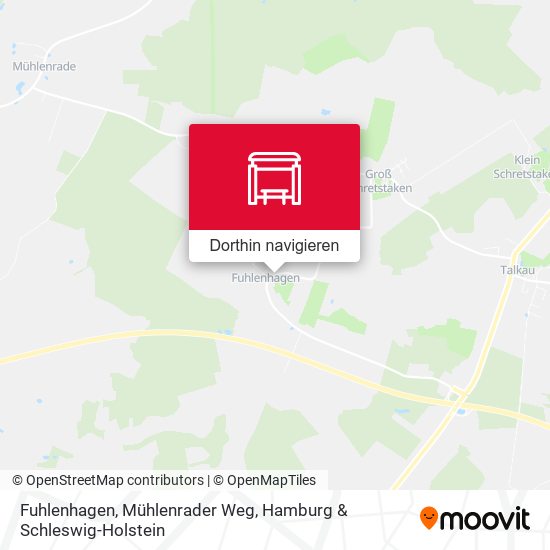 Fuhlenhagen, Mühlenrader Weg Karte