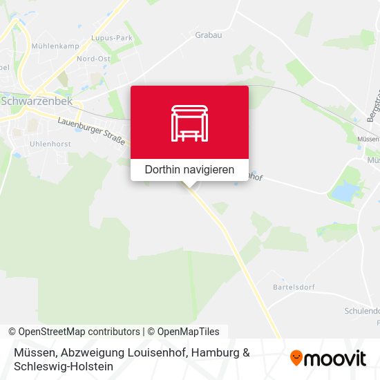 Müssen, Abzweigung Louisenhof Karte