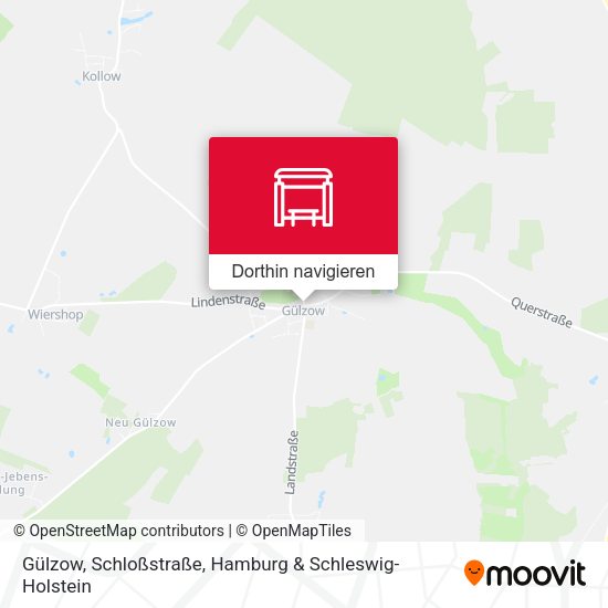 Gülzow, Schloßstraße Karte