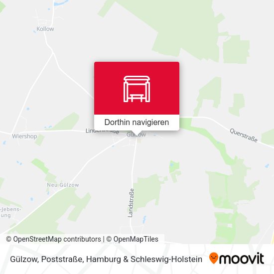 Gülzow, Poststraße Karte