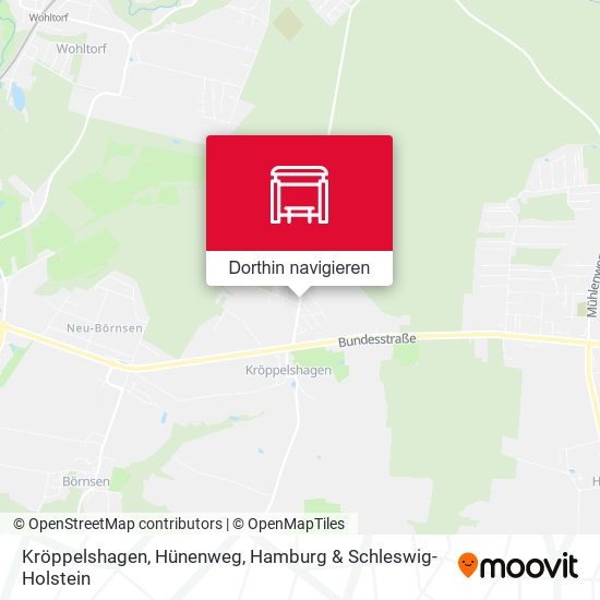 Kröppelshagen, Hünenweg Karte