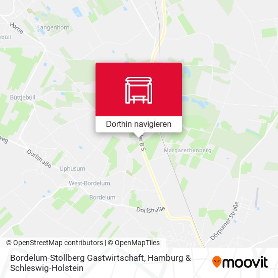 Bordelum-Stollberg Gastwirtschaft Karte