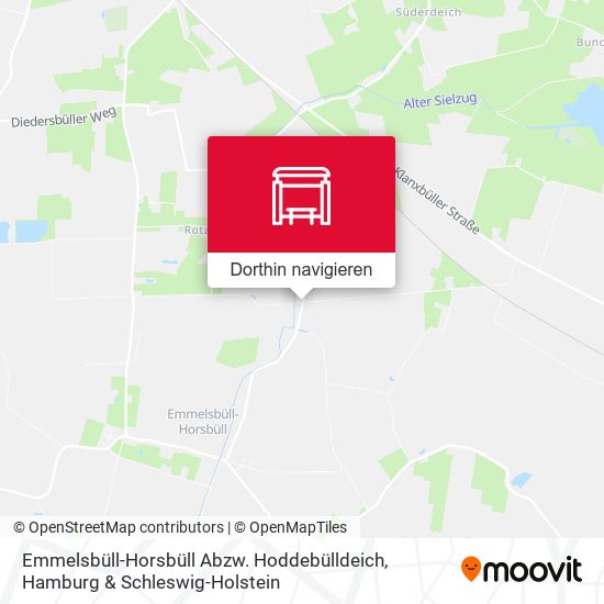 Emmelsbüll-Horsbüll Abzw. Hoddebülldeich Karte