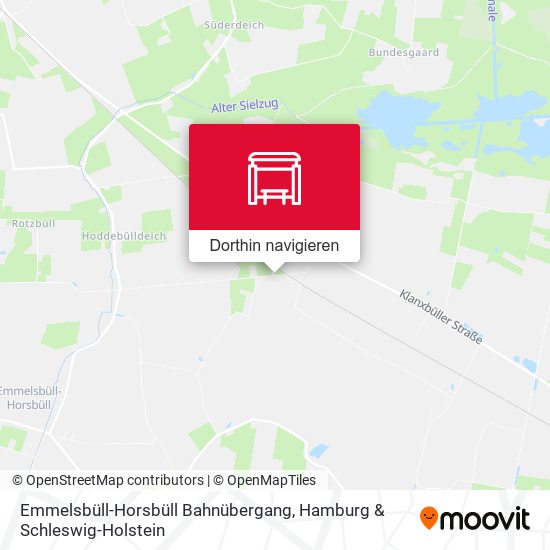 Emmelsbüll-Horsbüll Bahnübergang Karte