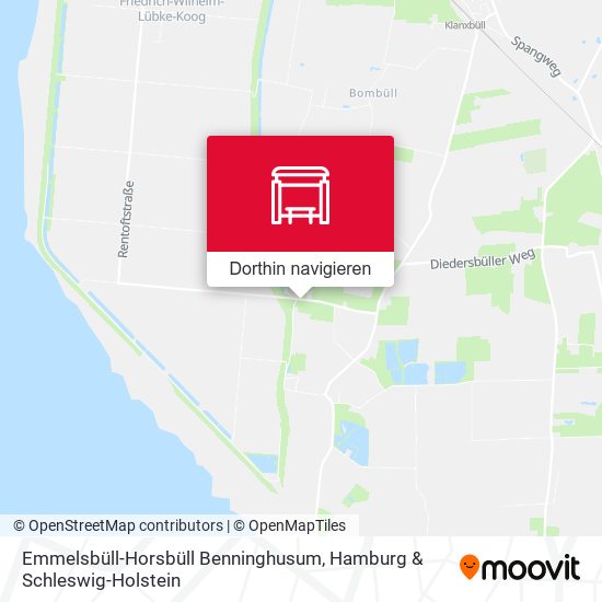 Emmelsbüll-Horsbüll Benninghusum Karte