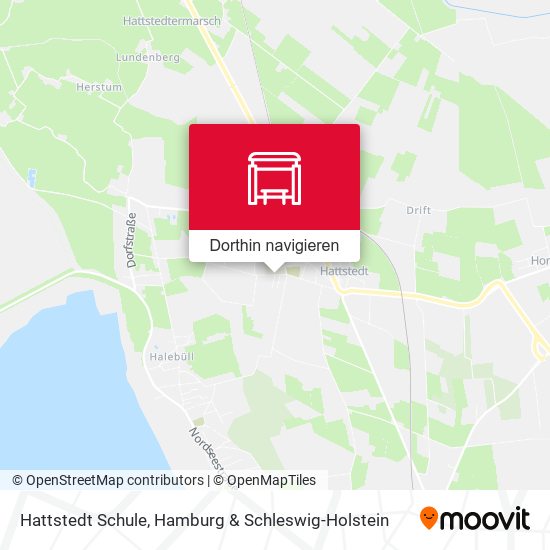 Hattstedt Schule Karte