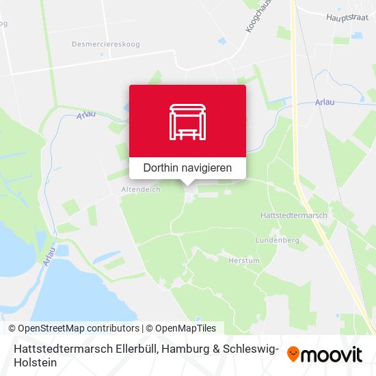 Hattstedtermarsch Ellerbüll Karte