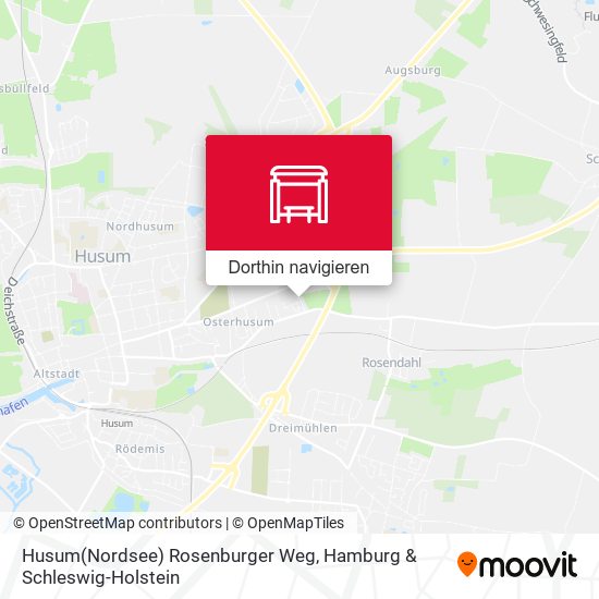 Husum(Nordsee) Rosenburger Weg Karte