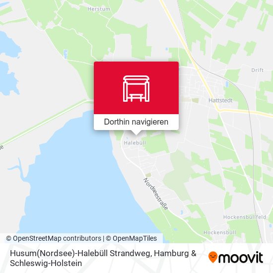 Husum(Nordsee)-Halebüll Strandweg Karte