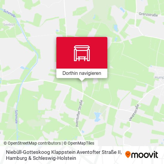 Niebüll-Gotteskoog Klappstein Aventofter Straße II Karte