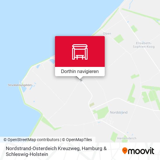 Nordstrand-Osterdeich Kreuzweg Karte