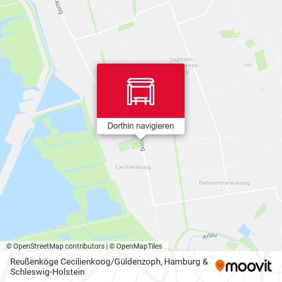 Reußenköge Cecilienkoog / Güldenzoph Karte