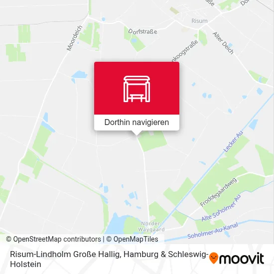 Risum-Lindholm Große Hallig Karte