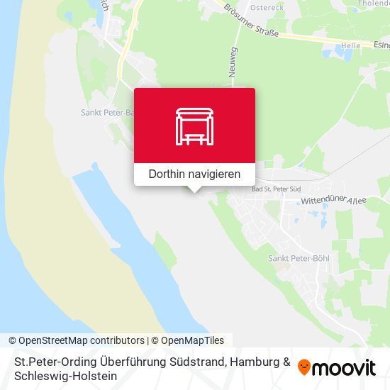 St.Peter-Ording Überführung Südstrand Karte