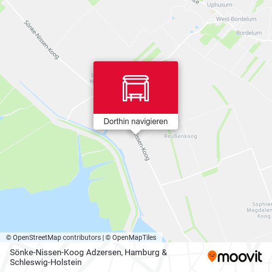 Sönke-Nissen-Koog Adzersen Karte