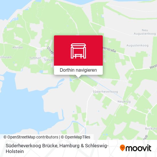 Süderheverkoog Brücke Karte