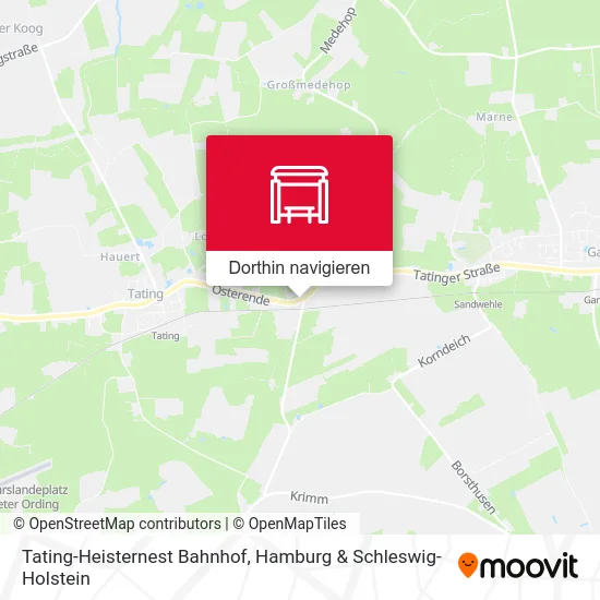 Tating-Heisternest Bahnhof Karte