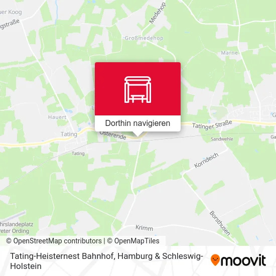 Tating-Heisternest Bahnhof Karte
