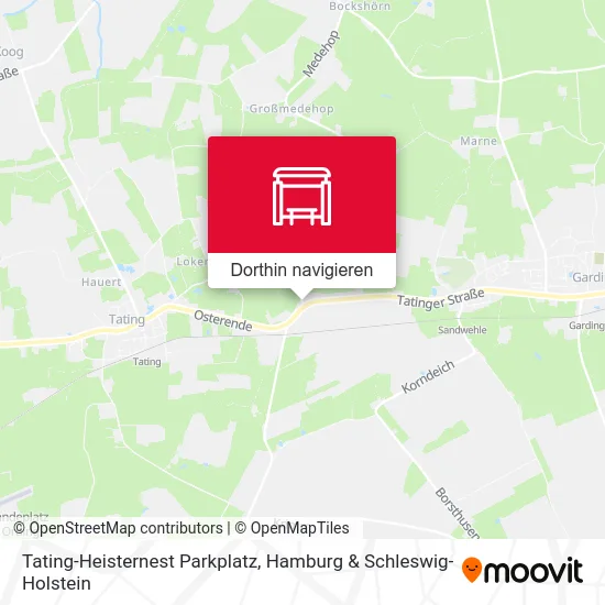 Tating-Heisternest Parkplatz Karte