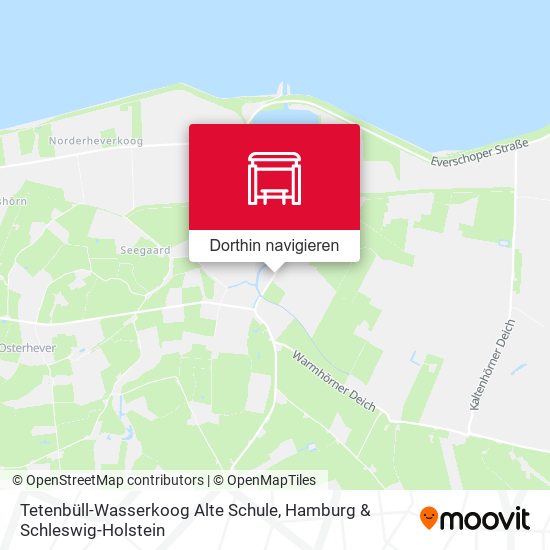 Tetenbüll-Wasserkoog Alte Schule Karte