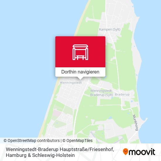 Wenningstedt-Braderup Hauptstraße / Friesenhof Karte