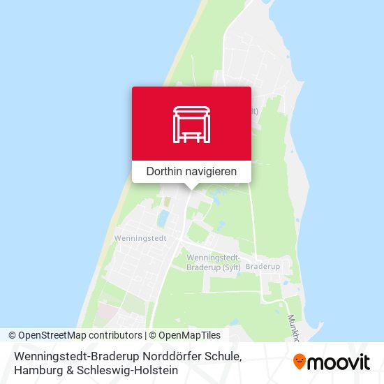 Wenningstedt-Braderup Norddörfer Schule Karte