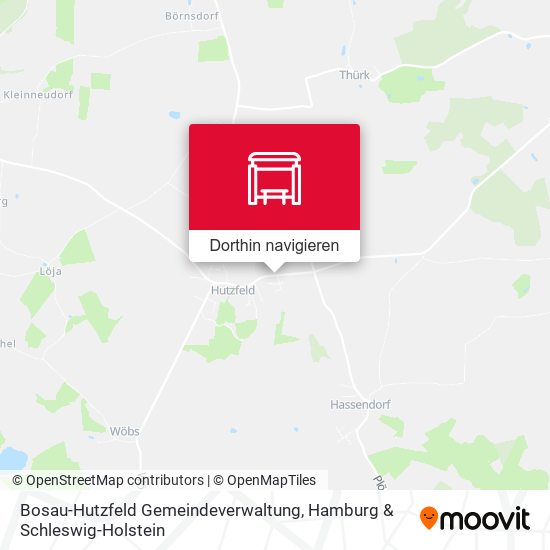 Bosau-Hutzfeld Gemeindeverwaltung Karte