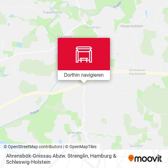 Ahrensbök-Gnissau Abzw. Strenglin Karte