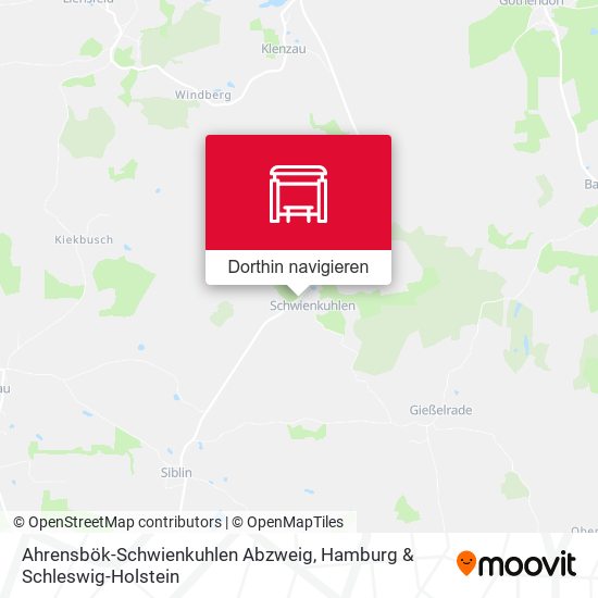 Ahrensbök-Schwienkuhlen Abzweig Karte