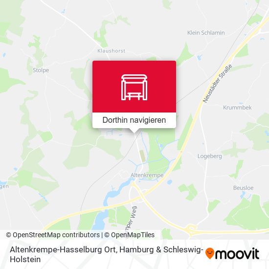 Altenkrempe-Hasselburg Ort Karte