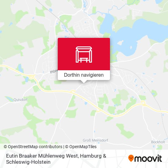 Eutin Braaker Mühlenweg West Karte
